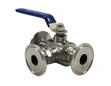 TC End 3 Way Ball Valve